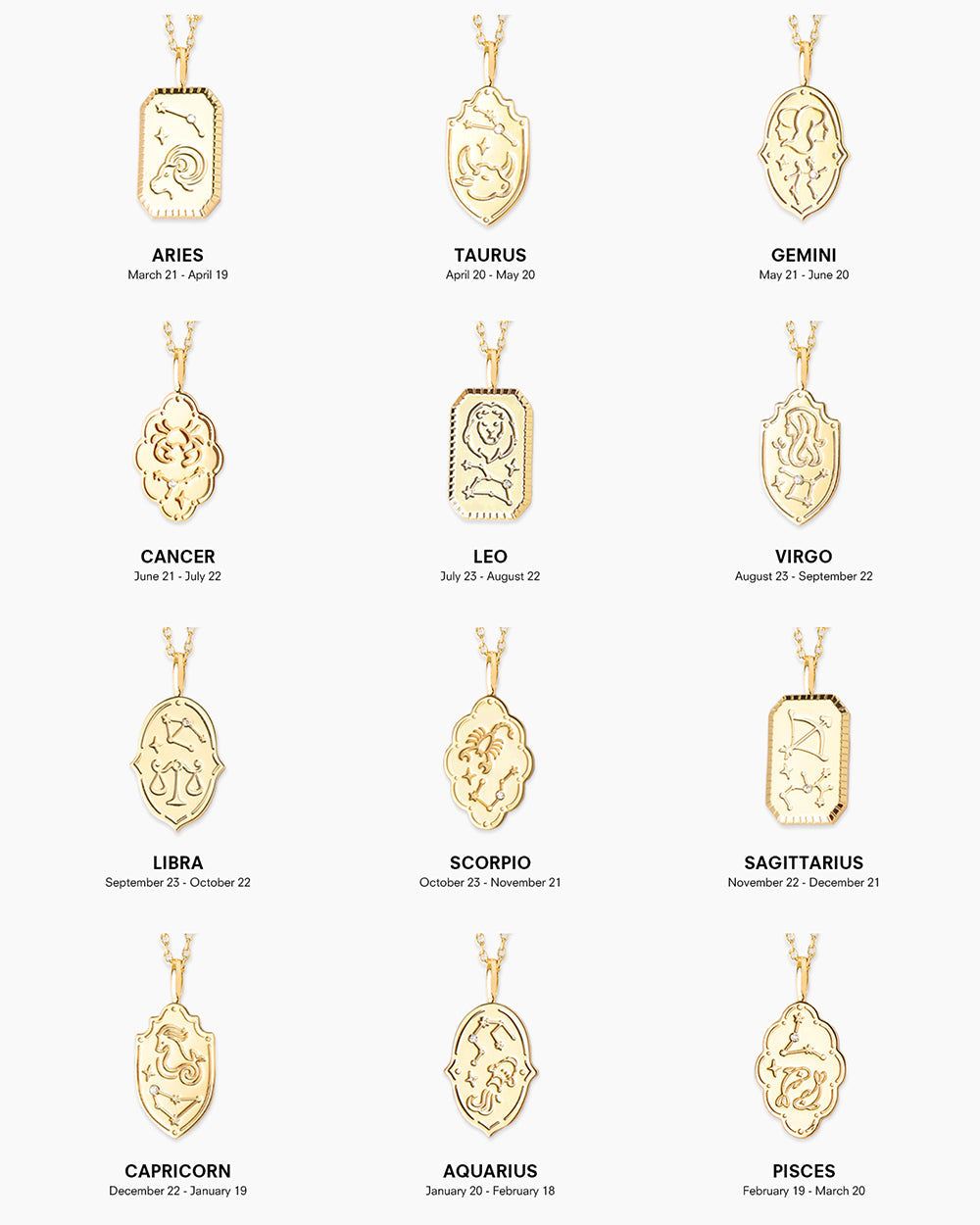 Zodiac Gold Necklace